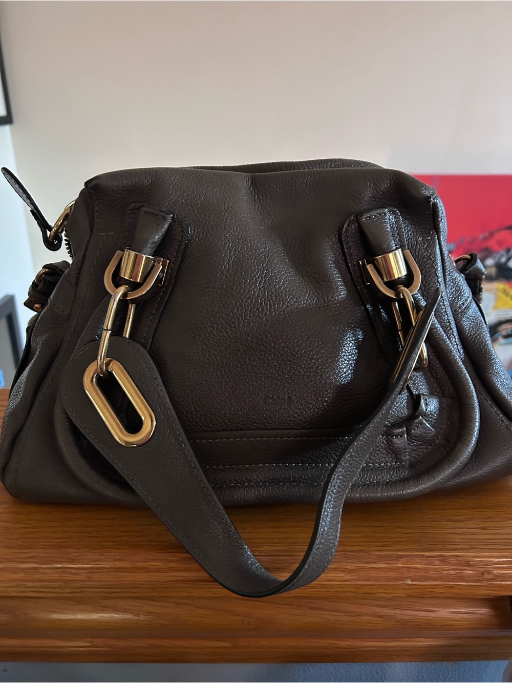Chloe Rock Calfskin Leather Small Paraty